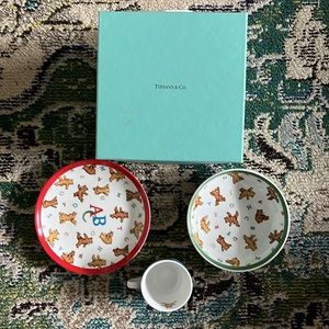 NEW IN BOX: Tiffany & Co Alphabet Bear porcelain dish set